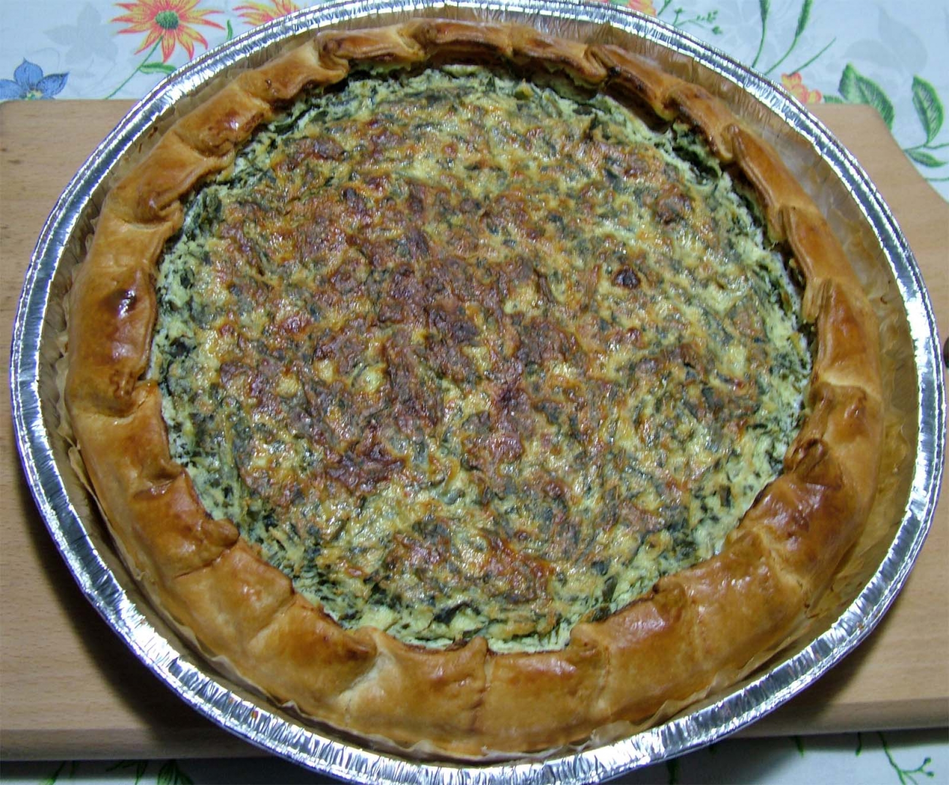 Crostata con ricotta e stridoli